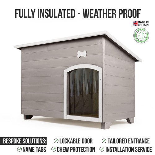 Outdoor dog kennel - dog, house