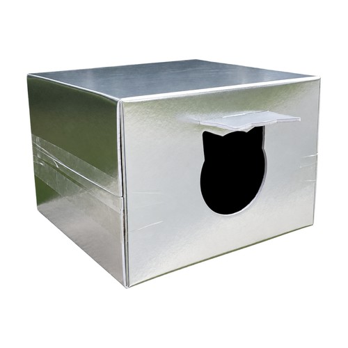 Weatherproof cat shelter with - cat,